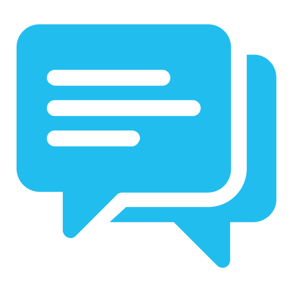 Icon representing customer testimonials and reviews