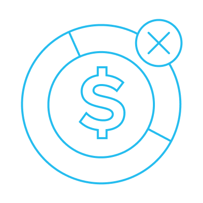 Icon representing improper cost allocation