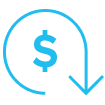 Dollar sign with downward arrow