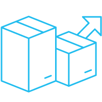 Parcel with arrow icon