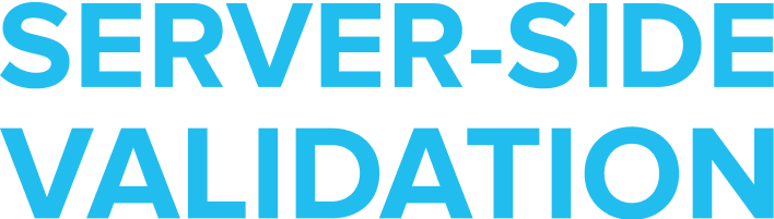 Illustration showing server-side data validation