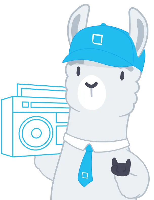LLama with Boombox