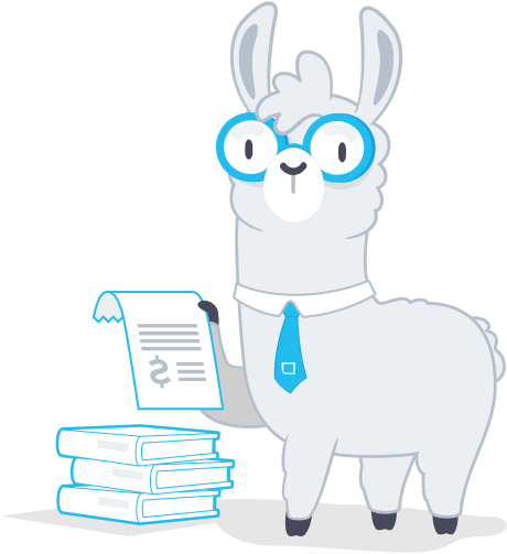 Lojistic LLama holding an invoice document